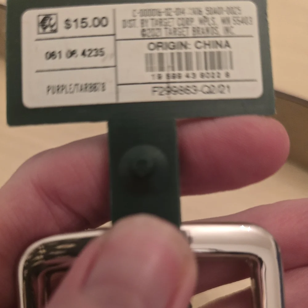 Wild Fable Men's Soft Quilted Brown Leather Belt, Brand New, Size Medium - Picture 6 of 6